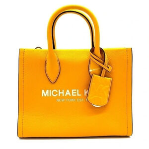 Michael Kors Mirella Small Shopper Top Zip Tote Crossbody Bag Jasmine Yellow